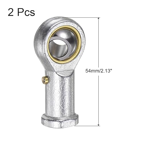 Miniatura 2 de uxcell PHSB6 - 2 rodamientos de extremo de varilla hembra de 38 pulgadas y rosca derecha de 38-24, extremos de varilla de junta autolubricantes,