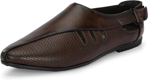 Server Men's Loafer | Back Open Ethnic Shoes Nagra | Pathani Shoes | Peshawari Slip On Shoes | Wedding Juttis | Party Shoe...