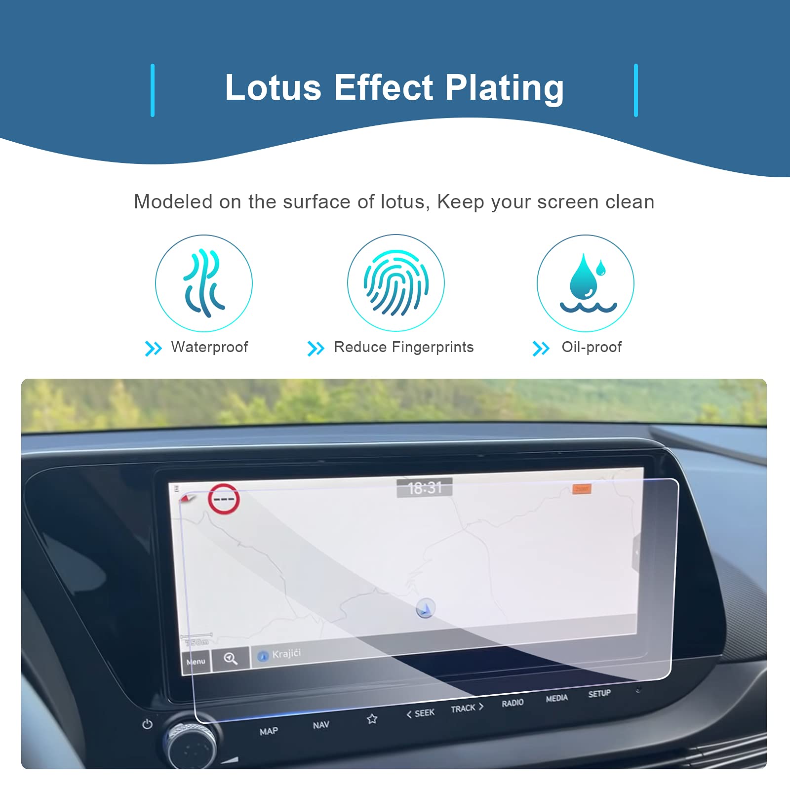 Displayschutzfolie Für Hyundai Inster 2025 - 10,25 Zoll 9H Glas