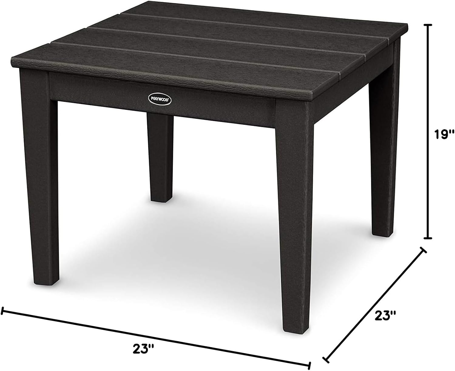 POLYWOOD® Newport Side Table, Black