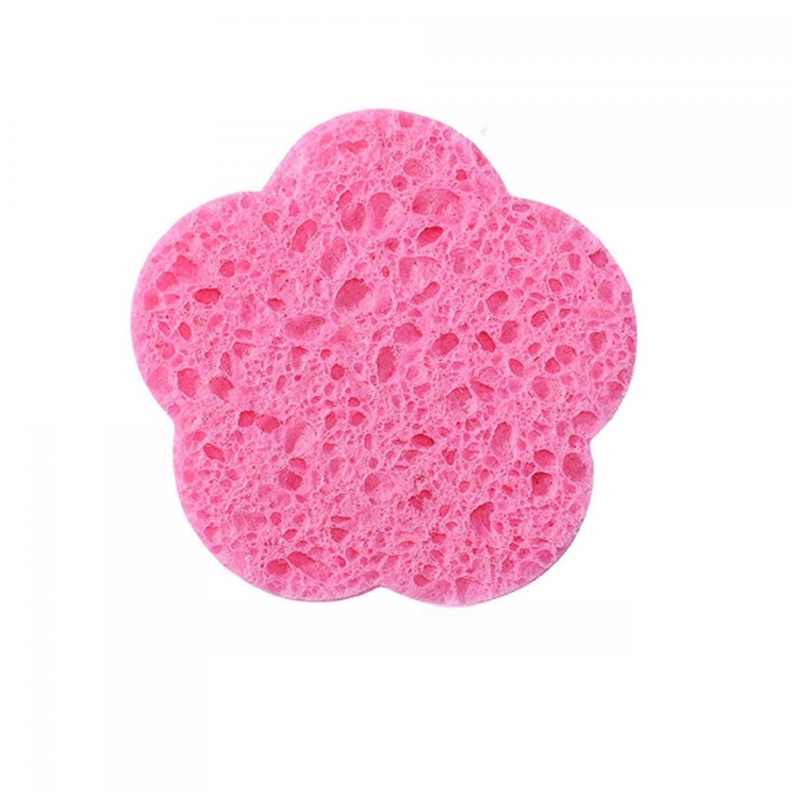 50Pcs Compressed Facial Sponges Washing Facial Portable Face Cleaning Sponge Plum Blossom Shape-image-38