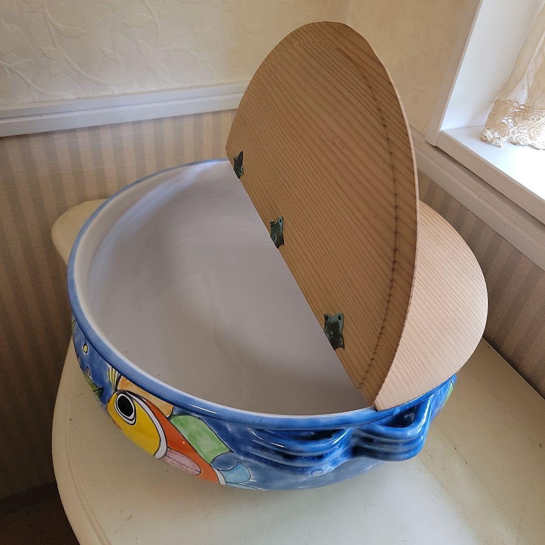 イタリア製　パルッカ　特大の深皿　大型鉢　ふた付き　希少　ヴィンテージ Amazon.co.jp: イタリア陶器 パルッカ 特大の深皿 大型鉢 ふた付き