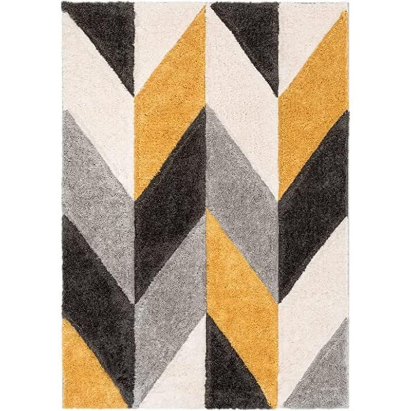 Image of Carpet for Hall | Carpet for Living Room |4X6 FEET Rugs for Bedroom | Carpet | Rug for Living Room | Carpet & Rugs for Home Decor | Carpet for Bedroom Floor (Black Yellow Multi)