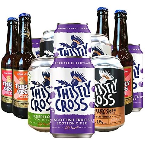 Thistly Cross Flavoured Mixed Pack of Cider x 12 330ml Bottles and Cans with all fruits and flavours Cover