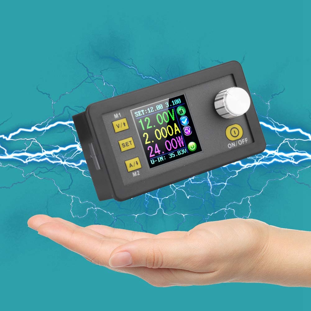 LiebeWH Moduł Obniżający Napięcie Zasilacz Woltomierz Cyfrowy Amperomierz, Programowalny Konwerter Wejście 6 V na 40 V Wyjście 0 do 32 5 A, Sterowanie USB Bluetooth do Testowania na Stole