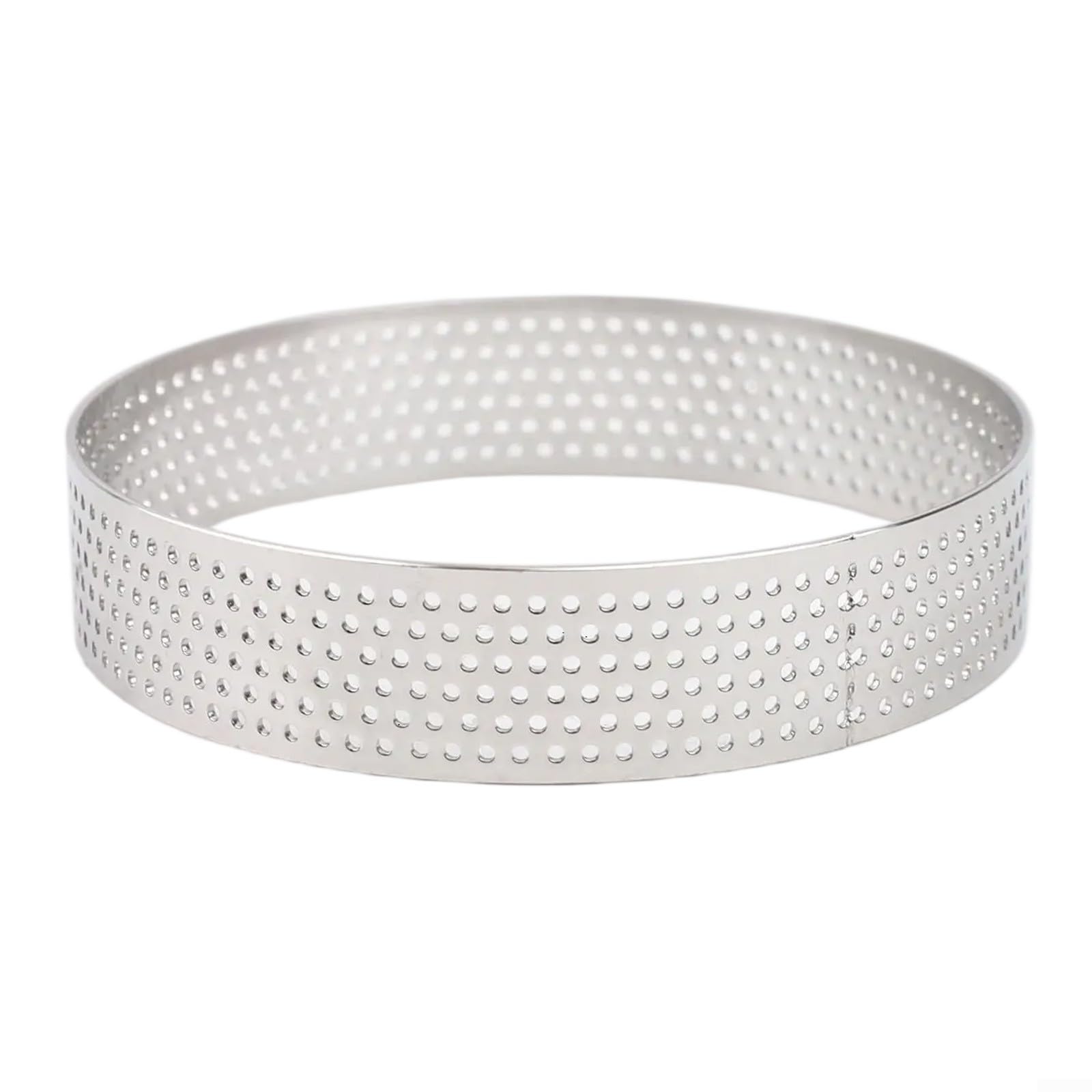 Stainless Steel Tart Ring For mold with Holes for Creative Baking of Cakes, Mousse and Cheese Tarts (9cm)