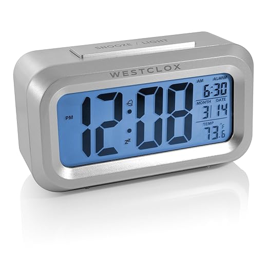 Westclox Alarm Clock with Large Digital Display and Blue Backlight on Demand, Westclox Alarm Clock