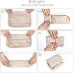 Travel Packaging Cube,8-piece set of travel cube, Foldable luggage Storage Bag, lightweight luggage Storage Bag (Beige)