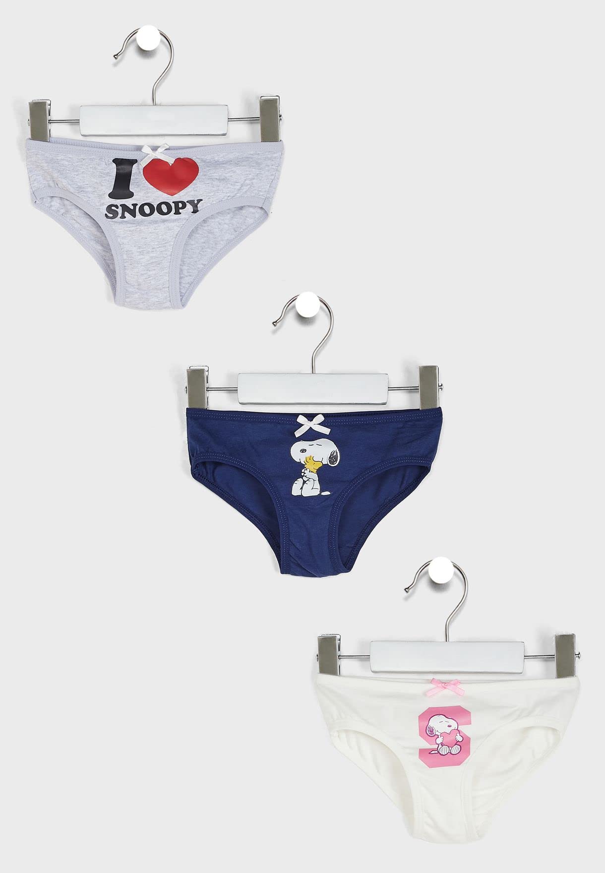 Peanuts Snoopy Girls Brief - Pack of 3, 2-3 Year