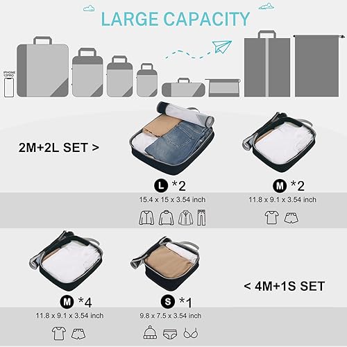 Miniatura 3 de Gonex cubos de compresión para embalaje, almacenamiento organizadores en cubo de malla extendible