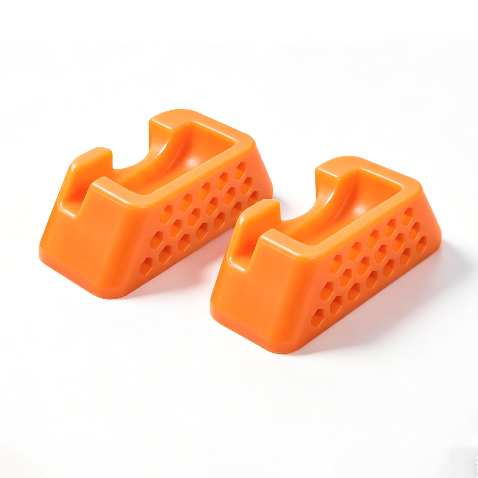 Lichico Treadmill Riser Platform, Orange Rubber Anti-Slip Support Pad, 93mm x 65mm x 30mm, Height Adjustment Block with Ventilation Holes