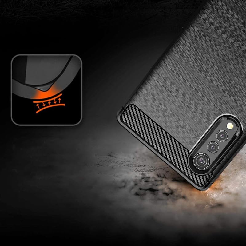 Image of Hybrid Carbon Fiber Back Case for LG Velvet (Black)