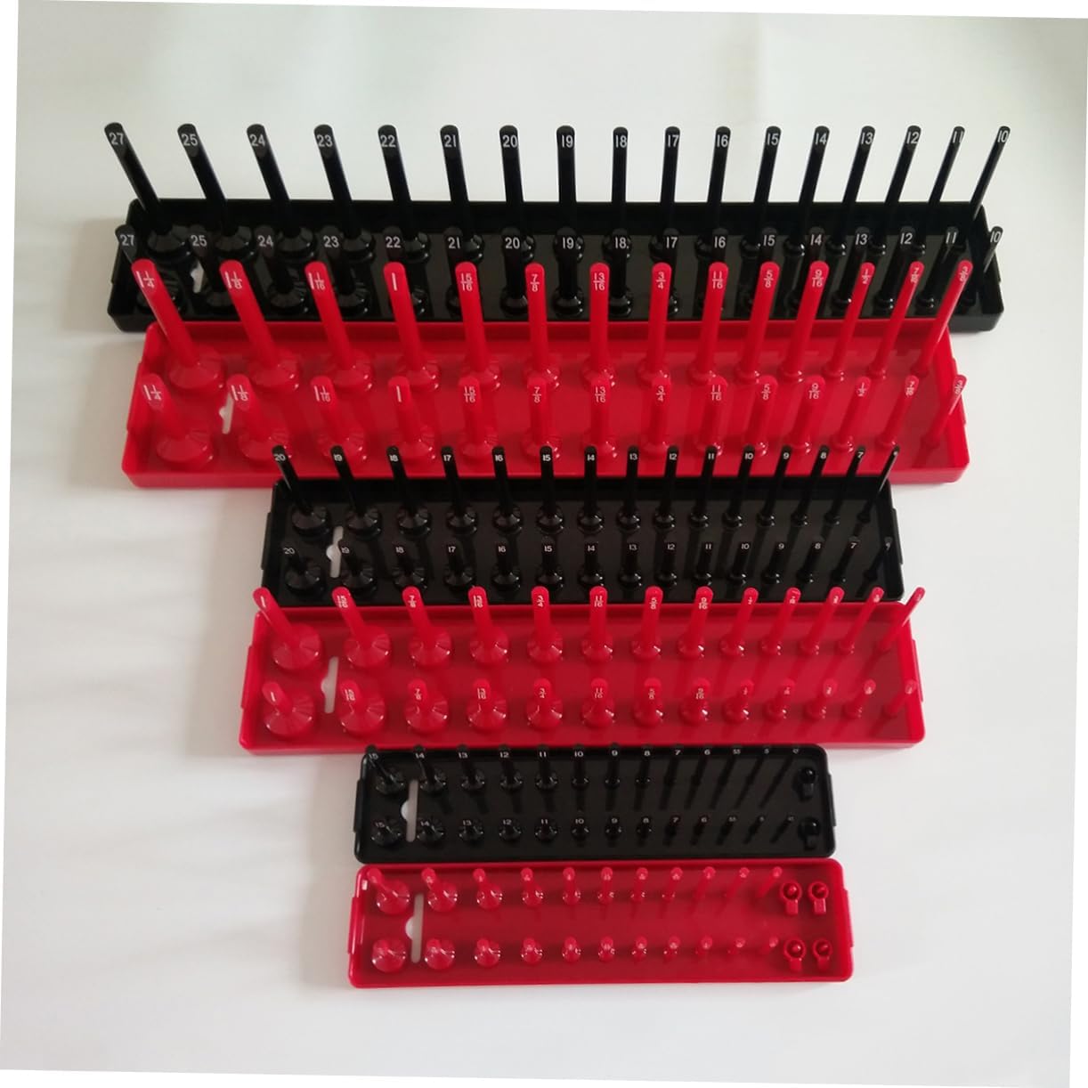 Socket Sizes Socket Organizer High Pole Plastic Socket Holder Rack Long Socket Set Modular Socket Organizer Tray Random