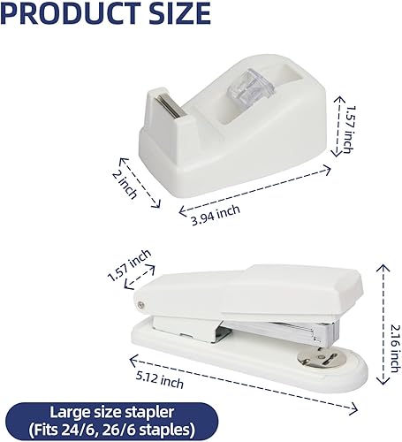 Miniatura 4 de Accesorios de escritorio de oficina, organizadores y accesorios de escritorio, juego de grapadora y dispensador de cinta, caja de almacenamiento de