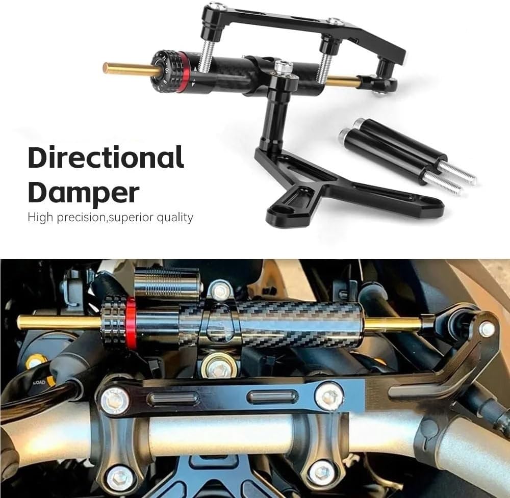 Motorcycle Steering Damper for Y&AMAHA Tracer 9 GT TRACER9 Gt 2021 2022 2023 Motorcycle Stabilizer Steering Damper Bracket Mounting Kit Support Accessories(Set 1)