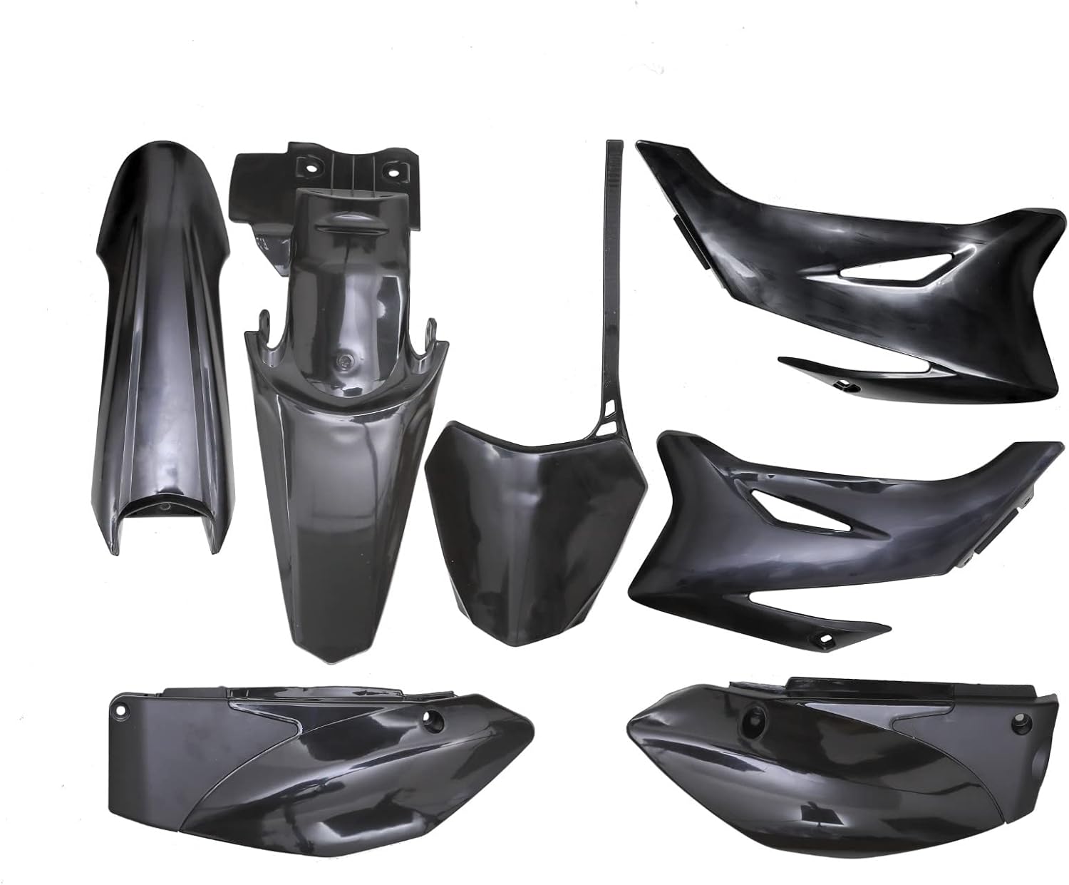 Full Fender Fairing Kit for Yamaha TTR110 TTR110E, SSR140, SSR170, SDG Dirt Pit Bikes | Durable ABS Plastic Bodywork with Front & Rear Fenders, Side Panels, Tank Shrouds (Black)