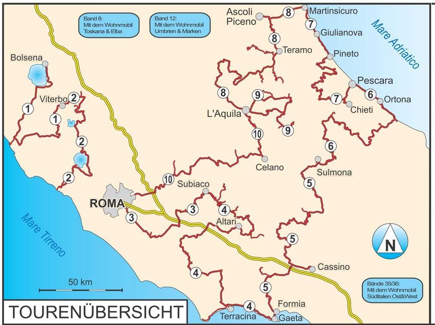 Mit dem Wohnmobil durchs Latium: mit Rom, Abruzzen und zwei Meeren: Mit Rom, Abruzzen und zwei Meeren. Die Anleitung für einen Erlebnisurlaub. Tipps, ... Plätze mit präzisen GPS-Daten (Womo-Reihe)