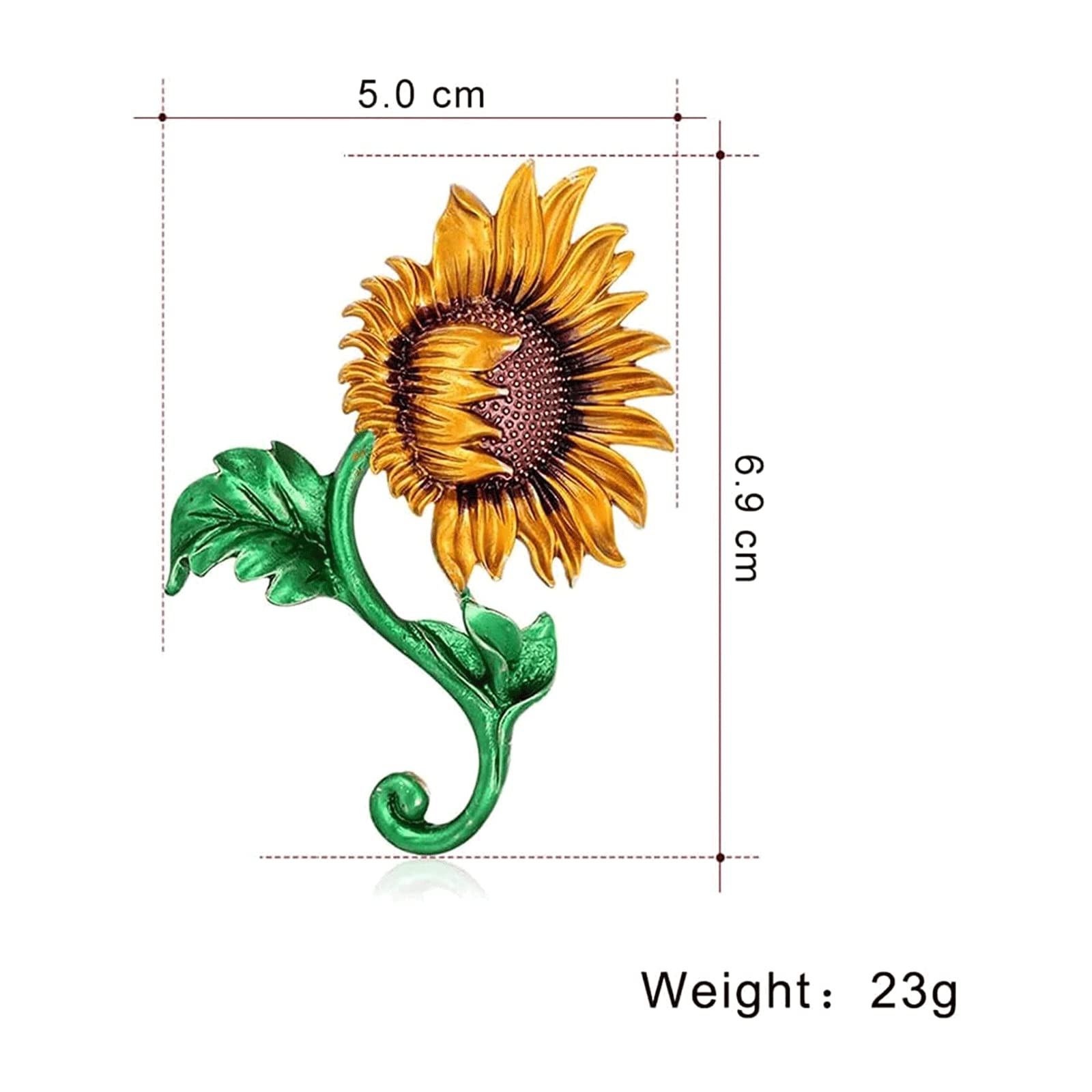 Broches con Forma de Girasol, de aleación, a la Moda, para chales, Adornos para cuellos, Clips para Solapa de Mujer, Hechos en China.