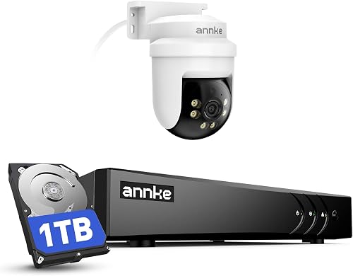 ANNKE ANNKE 5MP Color Night Vision NVR System with Red Blue Alarm