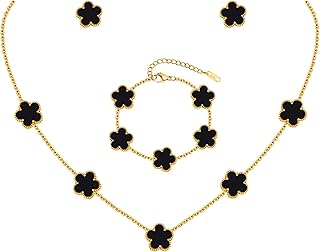 Gold Gold Plated Floral Jewelry Set