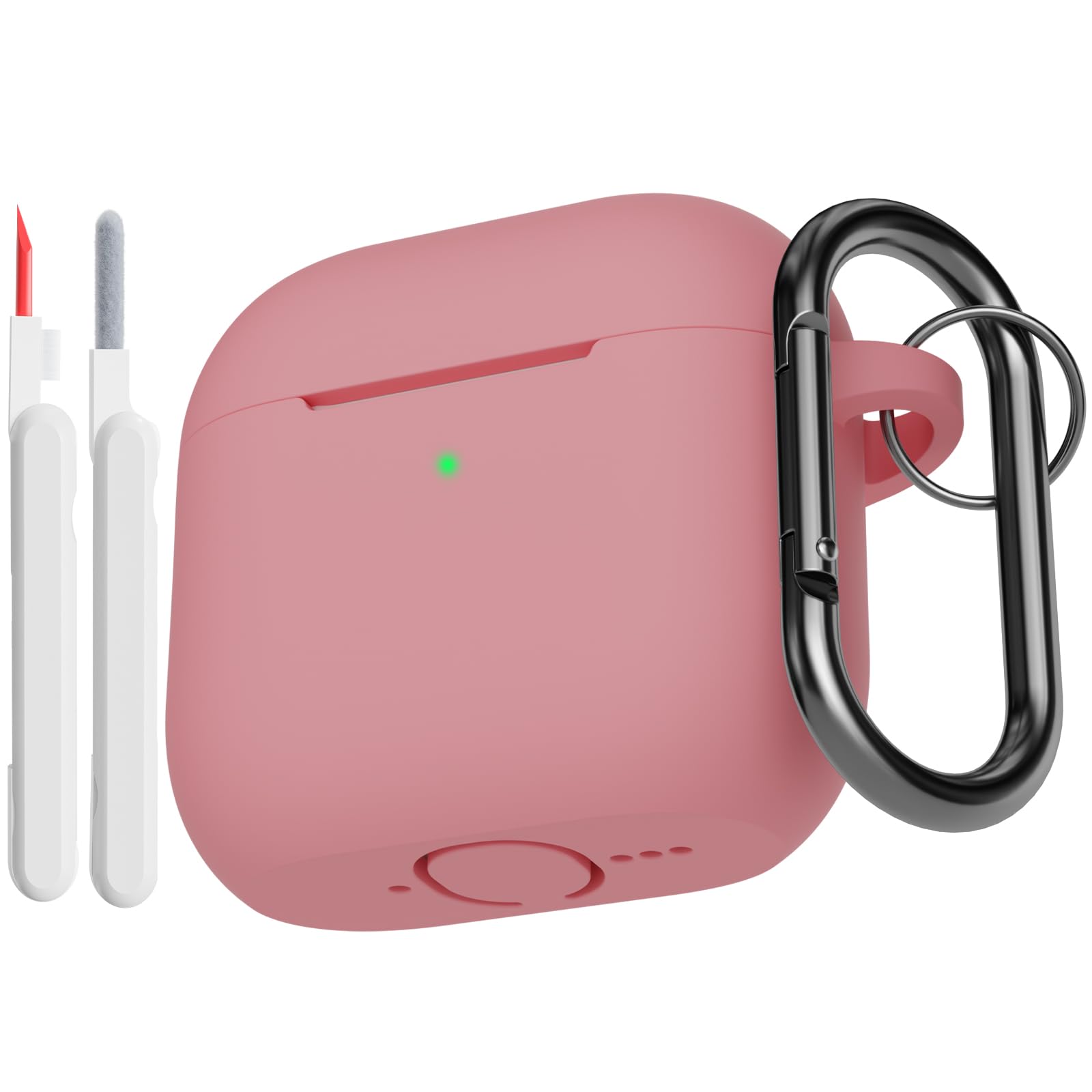 KOKOKA Funda de Silicona Compatible con AirPods Pro 3.ª Generación con Kit de Limpiador, Anti-rasguños, Anti-Polvo, Funda Case Silicona para AirPods Pro 3 con Mosquetón, LED Frontal Visible, Negro — view 43