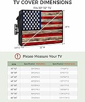 Vista 2 de Cubierta de TV para exteriores con bandera americana de 40 a 43 pulgadas resistente a la intemperie e impermeable, carcasa de TV para exteriores