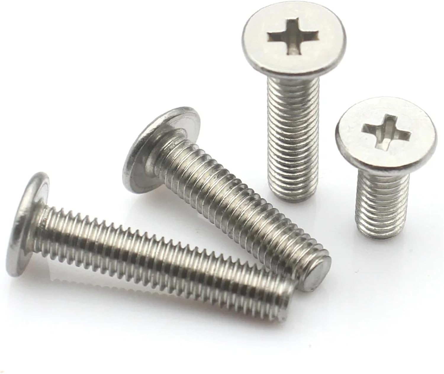M3 M4 4/5/6-50mm 304 Stainless Steel Profile Cross Flat Bolt Screws 10Pcs(5mm,M3 (10pcs))