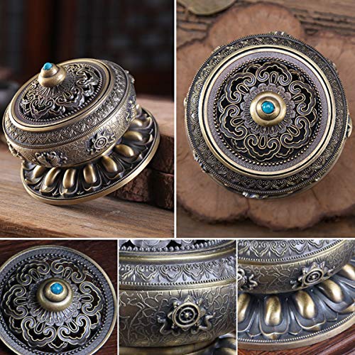Tibet Lotus Copper Incense Holder Burner #TOP2