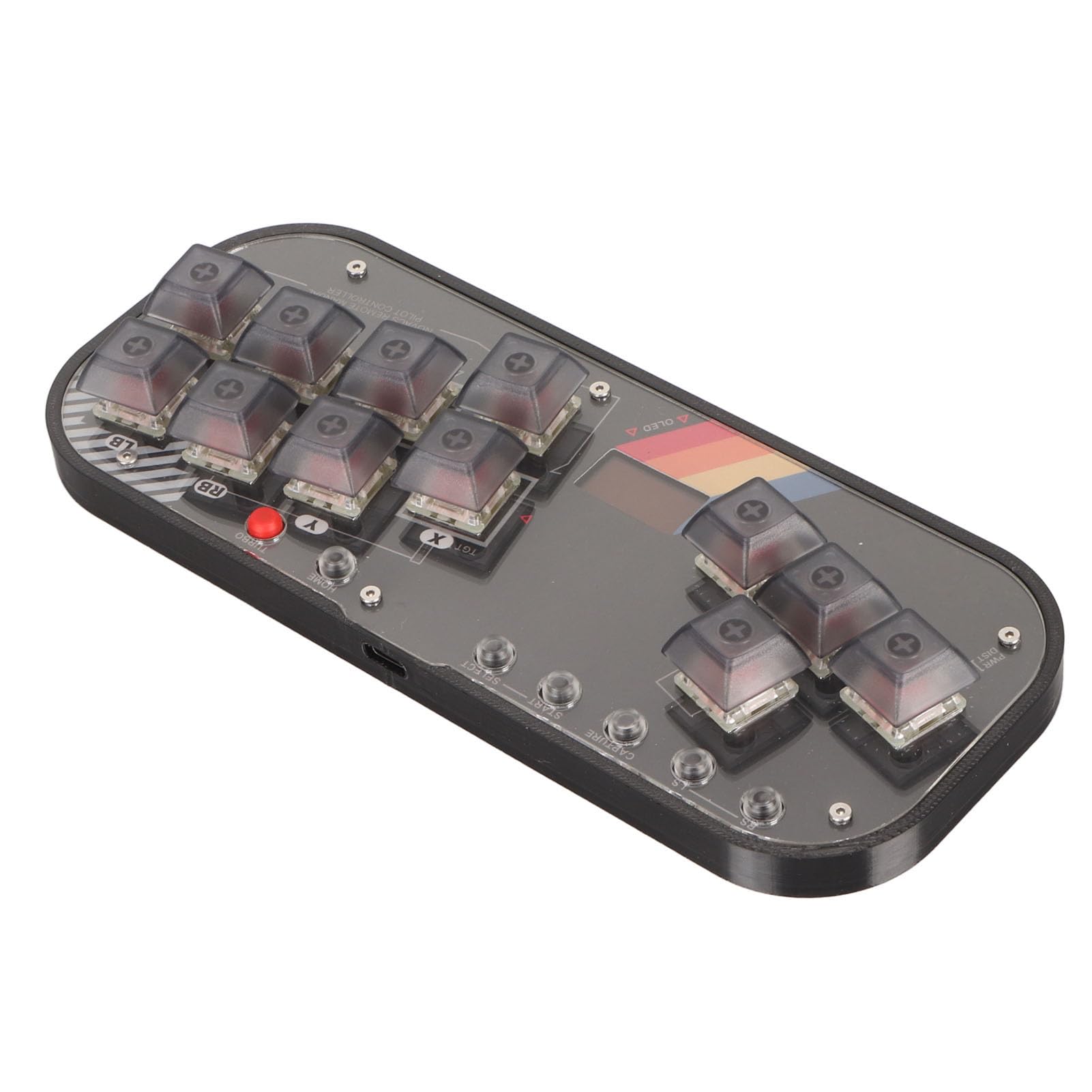 Yunseity Teclado para Juegos, para FightingBox Fighting Gamepad Controller Joystick, para Mixbox Botón de Interruptor Mecánico para Switch PC Android