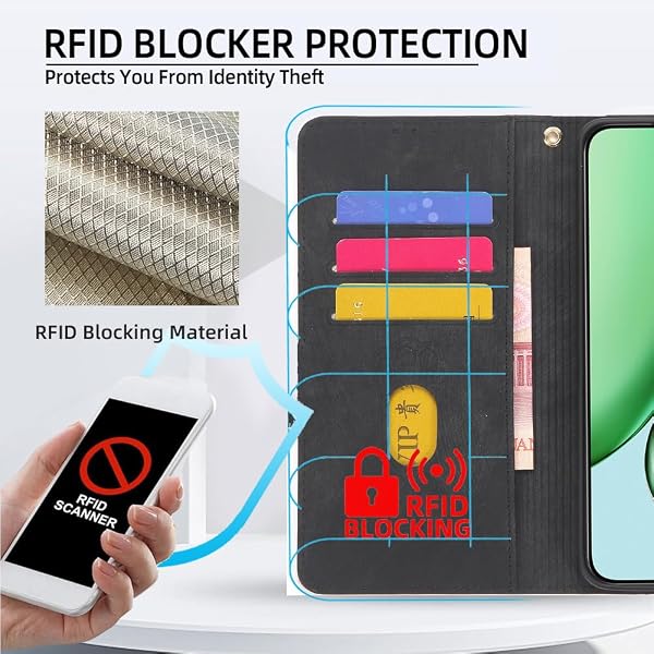 Aroepurt Funda Compatible para Hotwav A17 Pro MAX Funda Case Carcasa Soporte Cover [con 9H Dureza HD Protector Pantalla][Bloqueo RFID][Purpurina Dorada + Brillante] PTH-TT - 5
