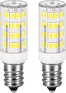 E12 Led Light Bulb 4W Equivalent 40W C7 Replacement Bulbs Clear Type B Candelabra Base Bulbrite Non-Dimmable Daylight White 6000K 2 Pack