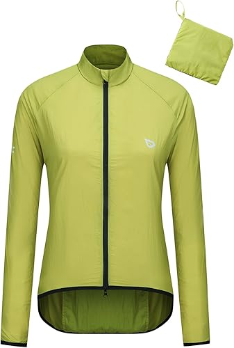 baleaf Chaqueta de ciclismo para mujer, ligera, UPF40+, cortavientos, resistente al agua, cremallera completa, manga larga, correr, senderismo