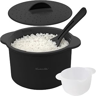 Rosenstein & Söhne microwave rice cooker, 2.5 litres, black