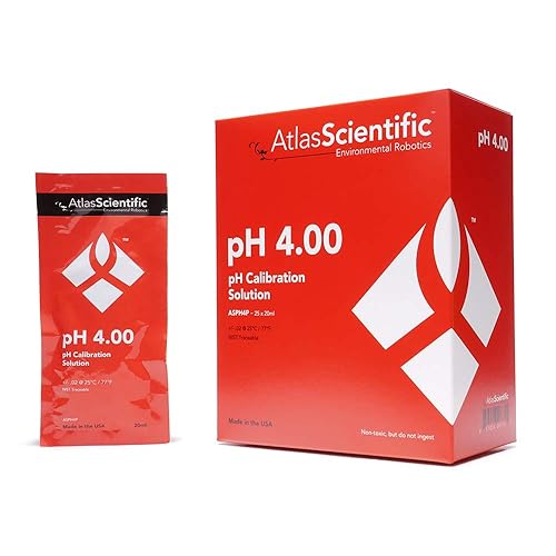 Atlas Scientific - Bolsas de solución de calibración pH 4.00 (caja de 25)