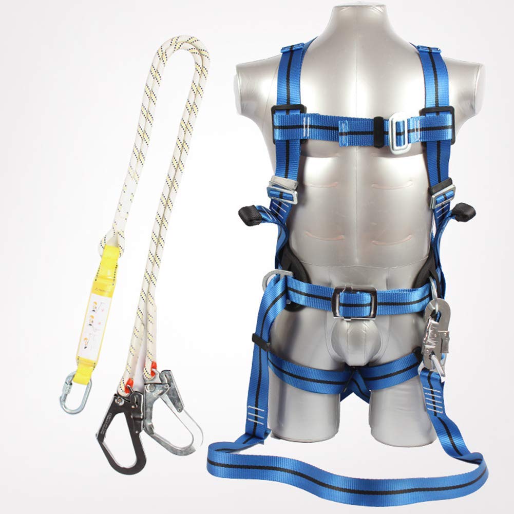 SwaYve Cinturón de Seguridad para Trabajos Aéreos, Protección Contra Caídas, Arnés de Seguridad de Cuerpo Completo, Juego de Techos, Accesorio de Cuerda/a
