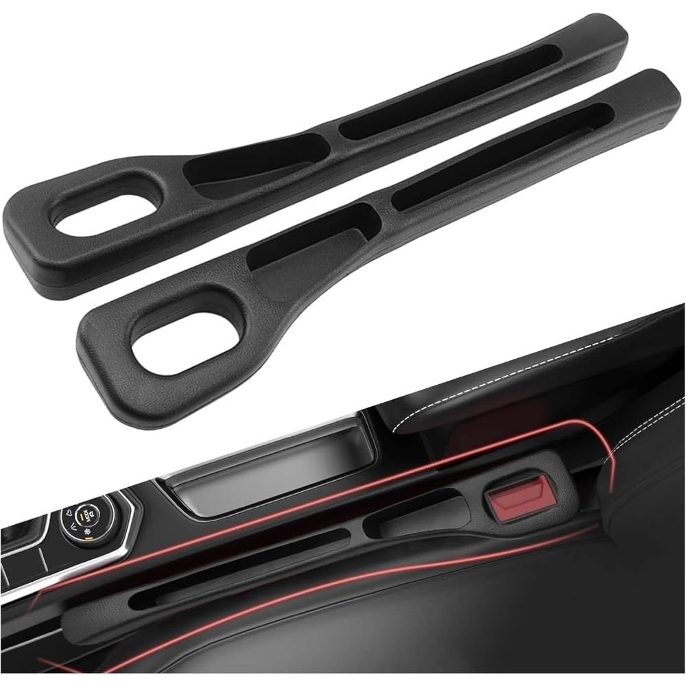 Mauxpiao A 2Pcs Universal Car Seat Gap Fillers With Storage Compartments, Seat Gap Organizer For Phones, Keys Nd Cards, Prevents Items From Falling Between Seats Rewr/A