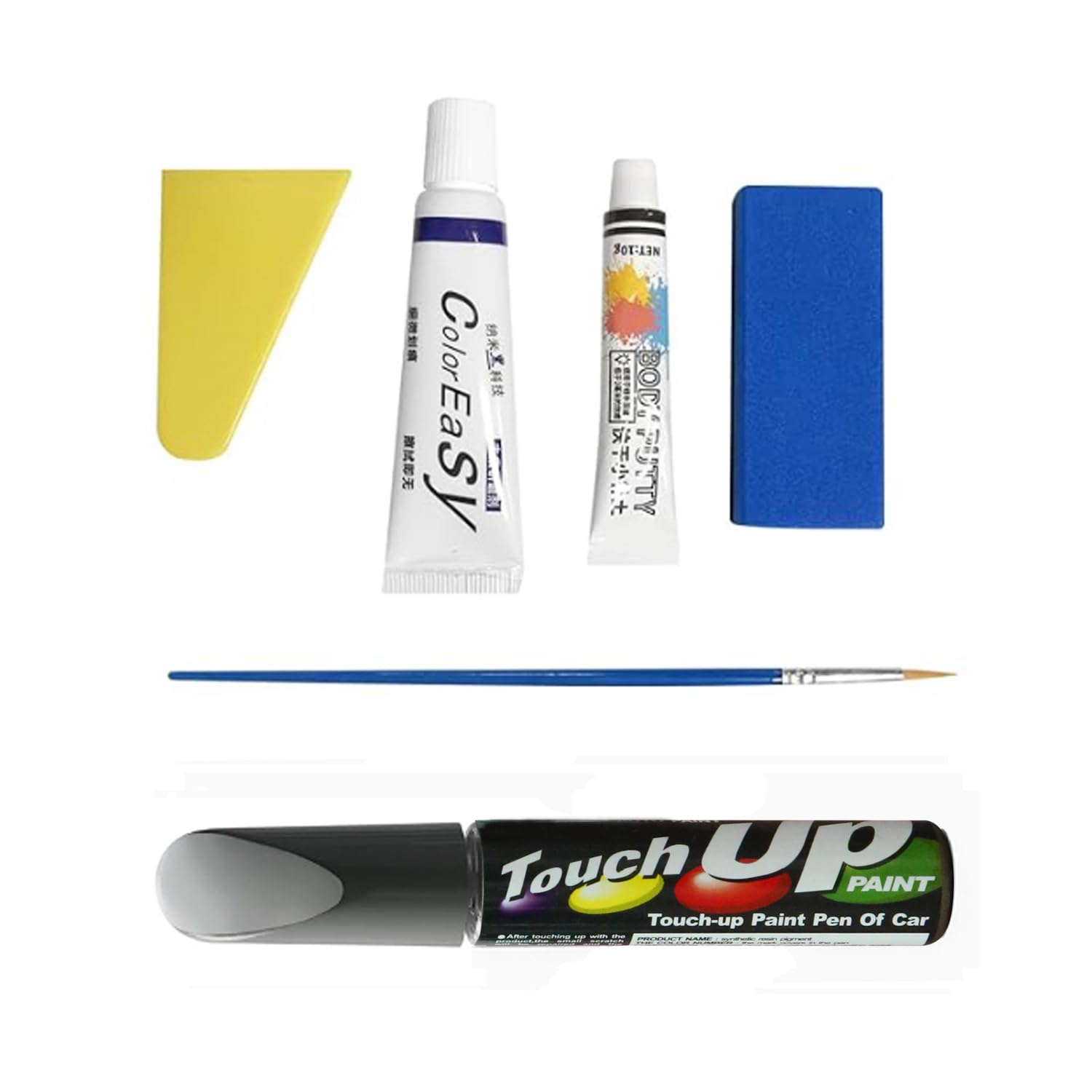 Pintura de Retoque para Peugeot, 2 en 1 Bolígrafo de Pintura para Coche Repara Arañazos y Desconchados, Selenium Gris (ELD)