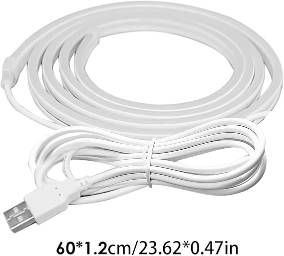 キャビネット下ledライト - 1mフレキシブルチューブロープ、usb電源グローストリップ、防水バー装飾 | 寝室/ホテルの書店/レストランラウンジのインテリア用環境照明