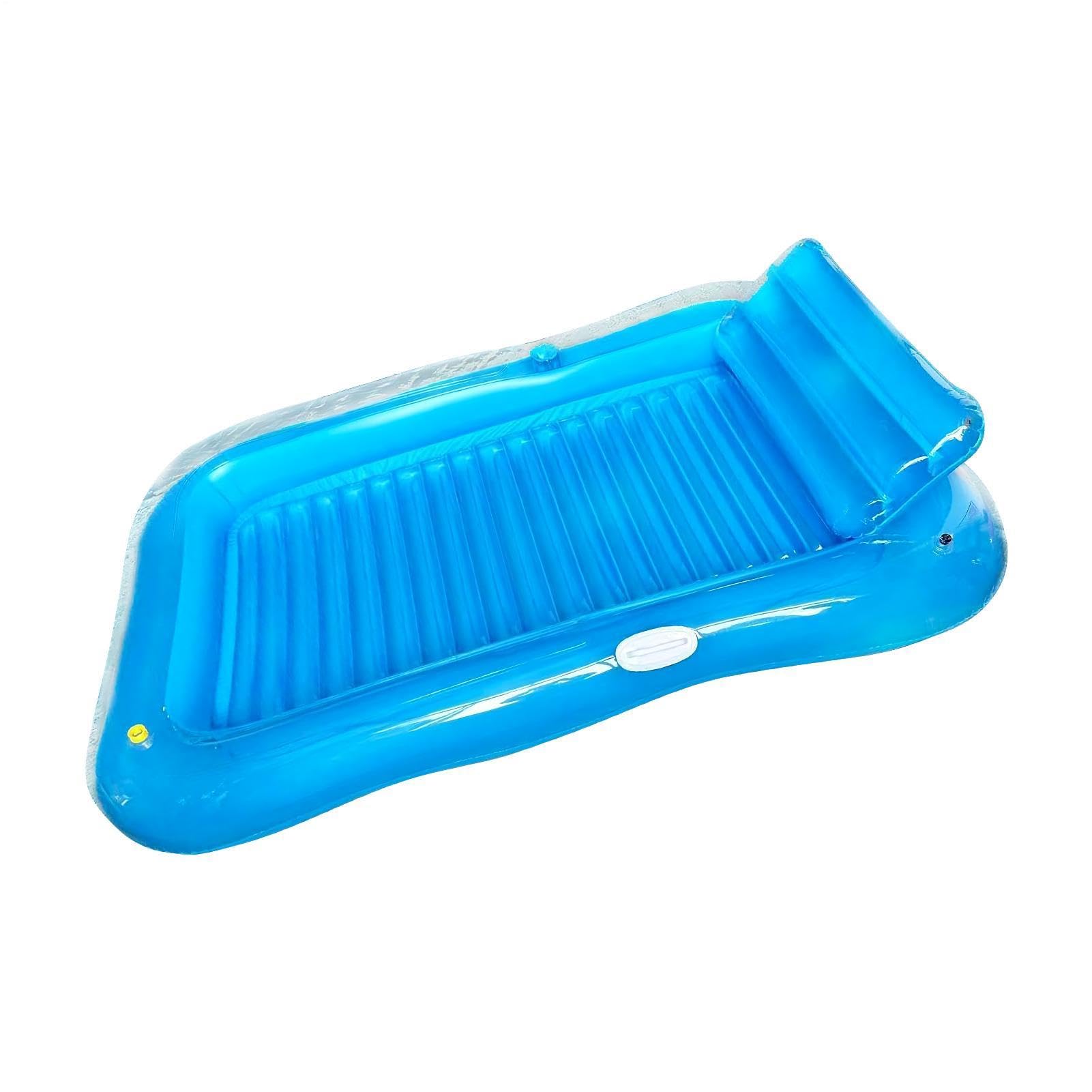 Pool Lounger Float,Large Blow up Folding with Cup Holder | Inflatable Tanning Float Beach Party Toys - for for Outdoor Backyard Garden Yard Patio Sunbathing