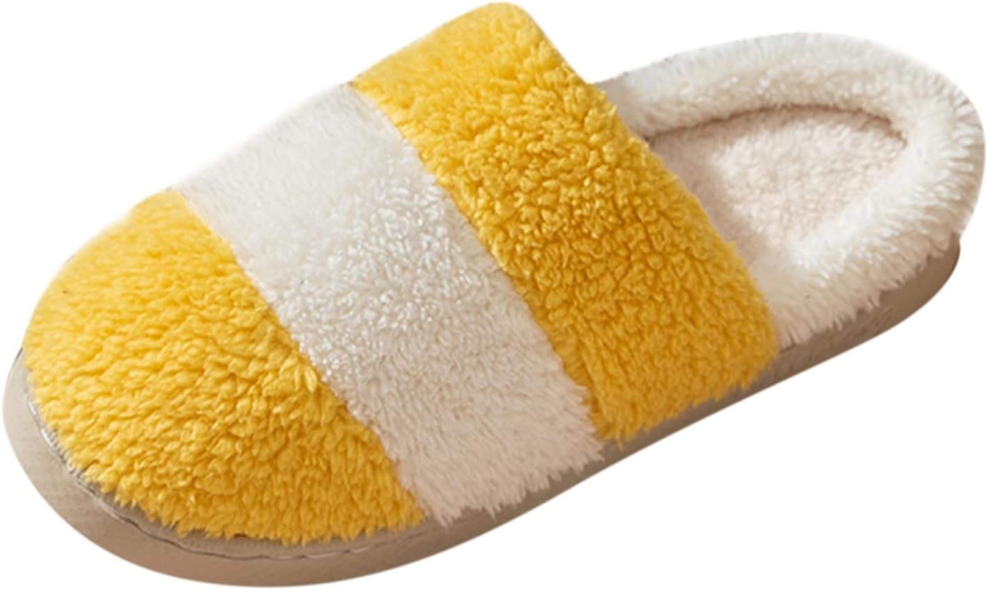 Pantofole da donna in feltro, comode e antiscivolo, in cotone, morbide, unisex, eleganti, antiscivolo, spesse, suola in feltro, bianco, 40 EU