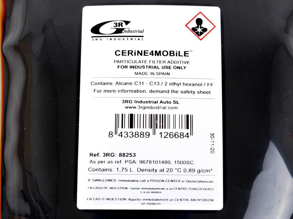 3RG INDUSTRIAL - Bolsa Limpiador Dpf- OEM 9678101480 1500SC 9672245180 - Piezas para Coche Recambios Motor y Otras Partes de Vehículo.