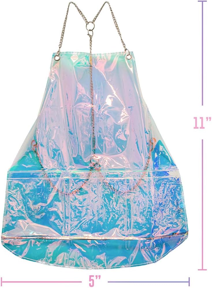 Colortrak Nothing to Hide, Transparent Stylist Apron, One-Size-Fits-Most, Adjustable Chains, Chemical and Waterproof, Vinyl - Image 4