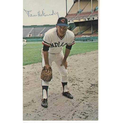 Tom Hilgendorf Cleveland Indians Signed Autographed 3x5 Postcard W/ Coa - MLB Cut Signatures