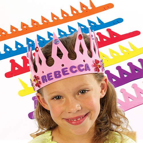 Baker Ross EK1042 Foam Crowns, Assorted, 60cm