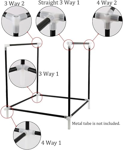 Miniatura 5 de uxcell Juego de conectores de accesorios para zapateros, diámetro interior de 0.512 in para reparación de armario ensamblado, repuesto de piezas, 16
