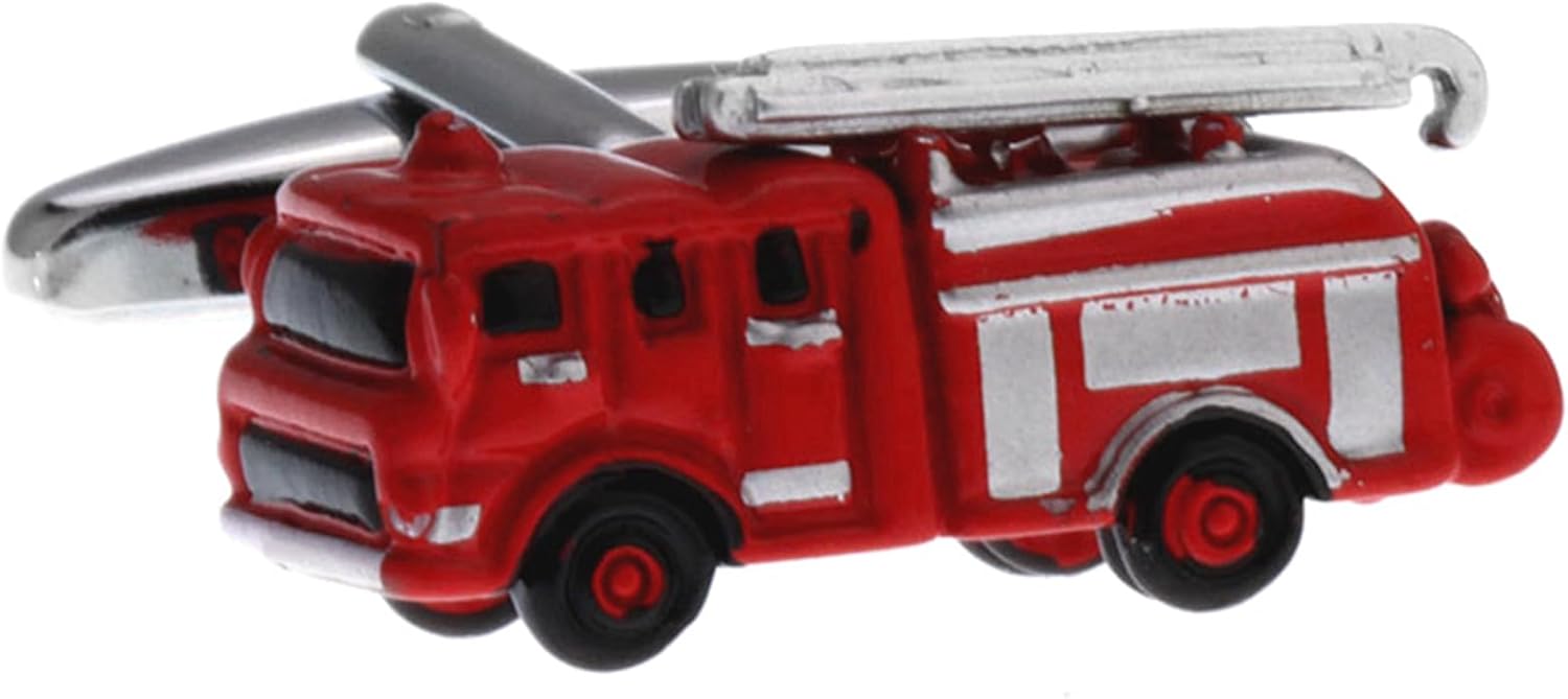 消防車エンジン消防士カフリンクス、消防士や愛好家のためのユニークなアクセサリー。