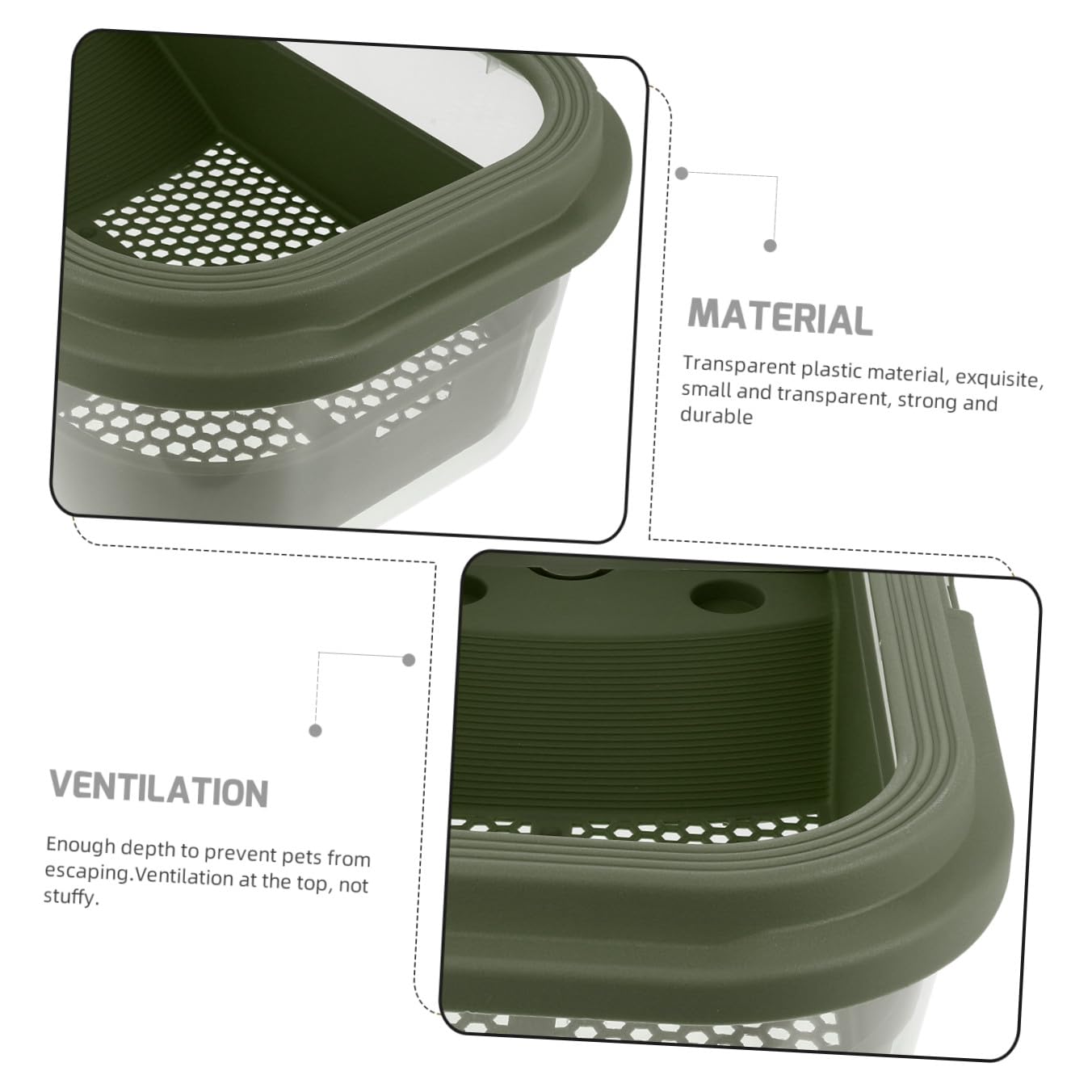 Aquarium pour Tortue avec Terrasse, Grand Modèle en Plastique Vert | Changement D’eau Intégré, Usage Simple et Nettoyage Facile, Design Créatif pour Reptile