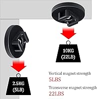 Vista 4 de Yookeer Base de montaje con cremallera magnética, clips de cable magnéticos negros, soporte de alambre multiusos, base de gestión de bridas