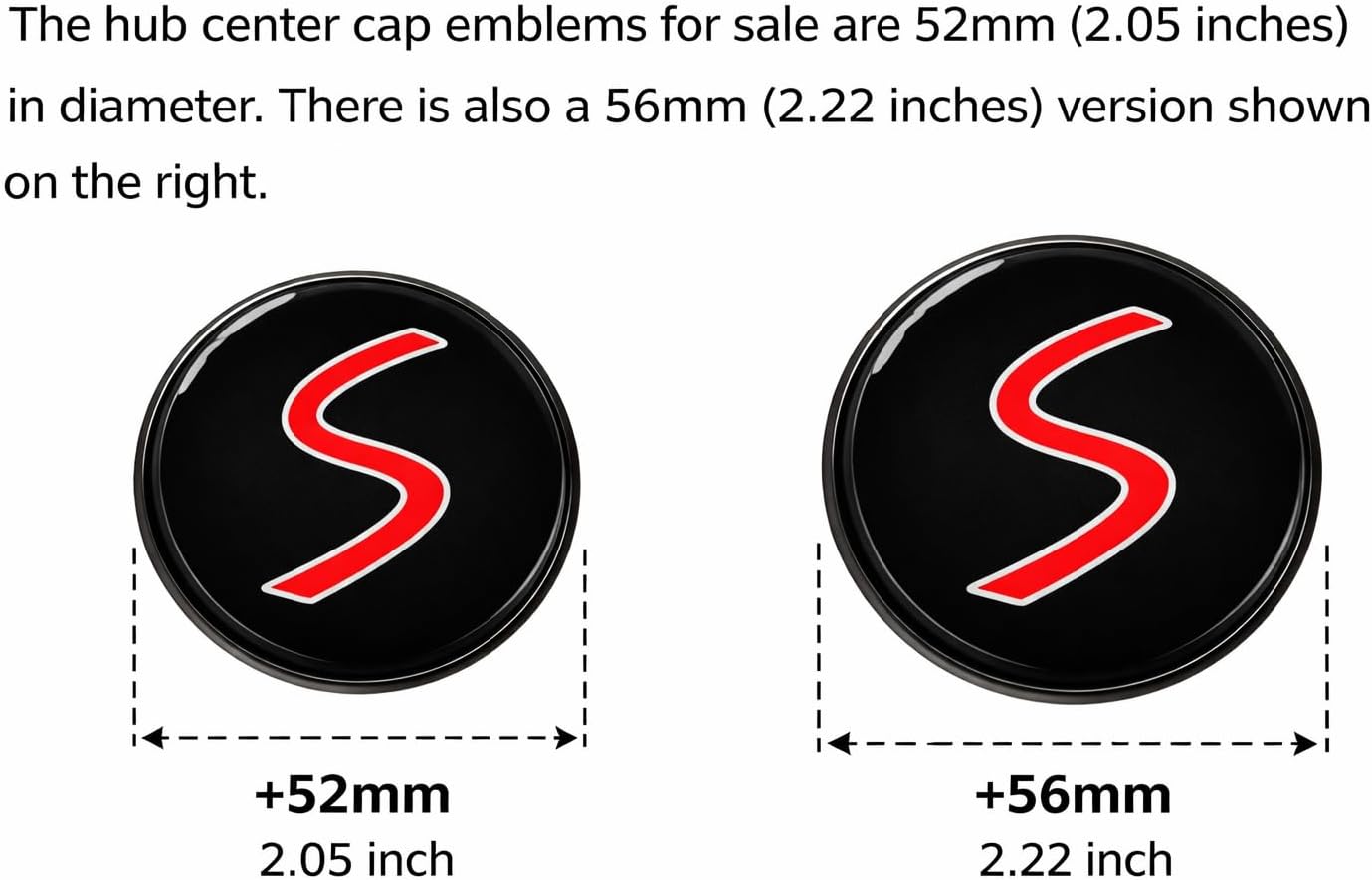 for Mini Wheel Cap Kit 4 Hub Center Cap Red S