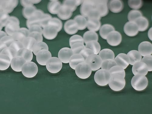 Miniatura 87 de Pamir Tong 1500 cuentas redondas de vidrio de 0.236 pulgadas a granel, cuentas de jade imitativo, cuentas sueltas para hacer joyas, aretes, collares